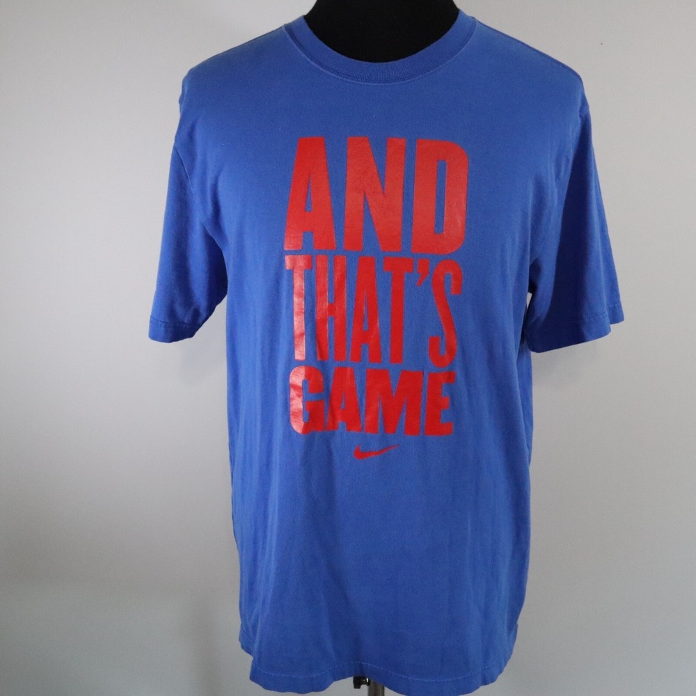 Nike T-Shirt Mens Large Regular Fit Crew‎ Neck Tee Short Sleeve And That's Game
